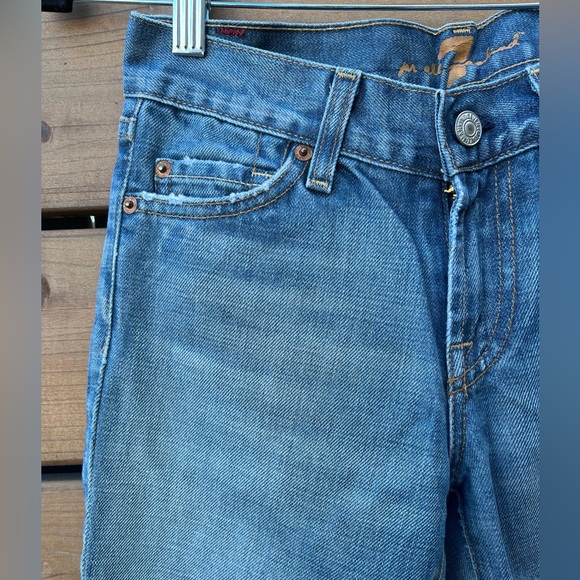 Vintage 7 for all Man Kind kick flares, medium wash, distressed. Size 25 - Picture 4 of 13